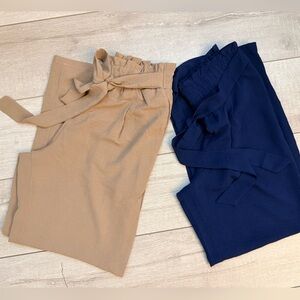 Bundle of 2 Tan and Blue Women's Pants